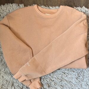 Casual Tan Crewneck Sweatshirt
